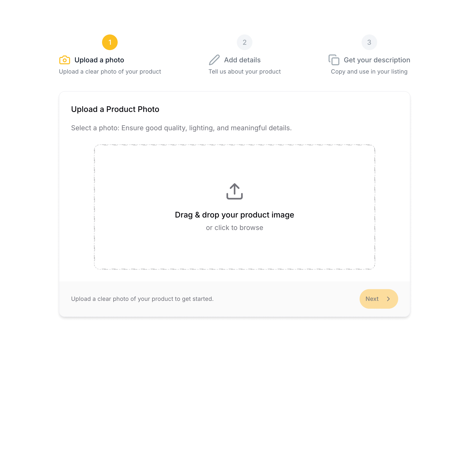 Descriptly UI in detail