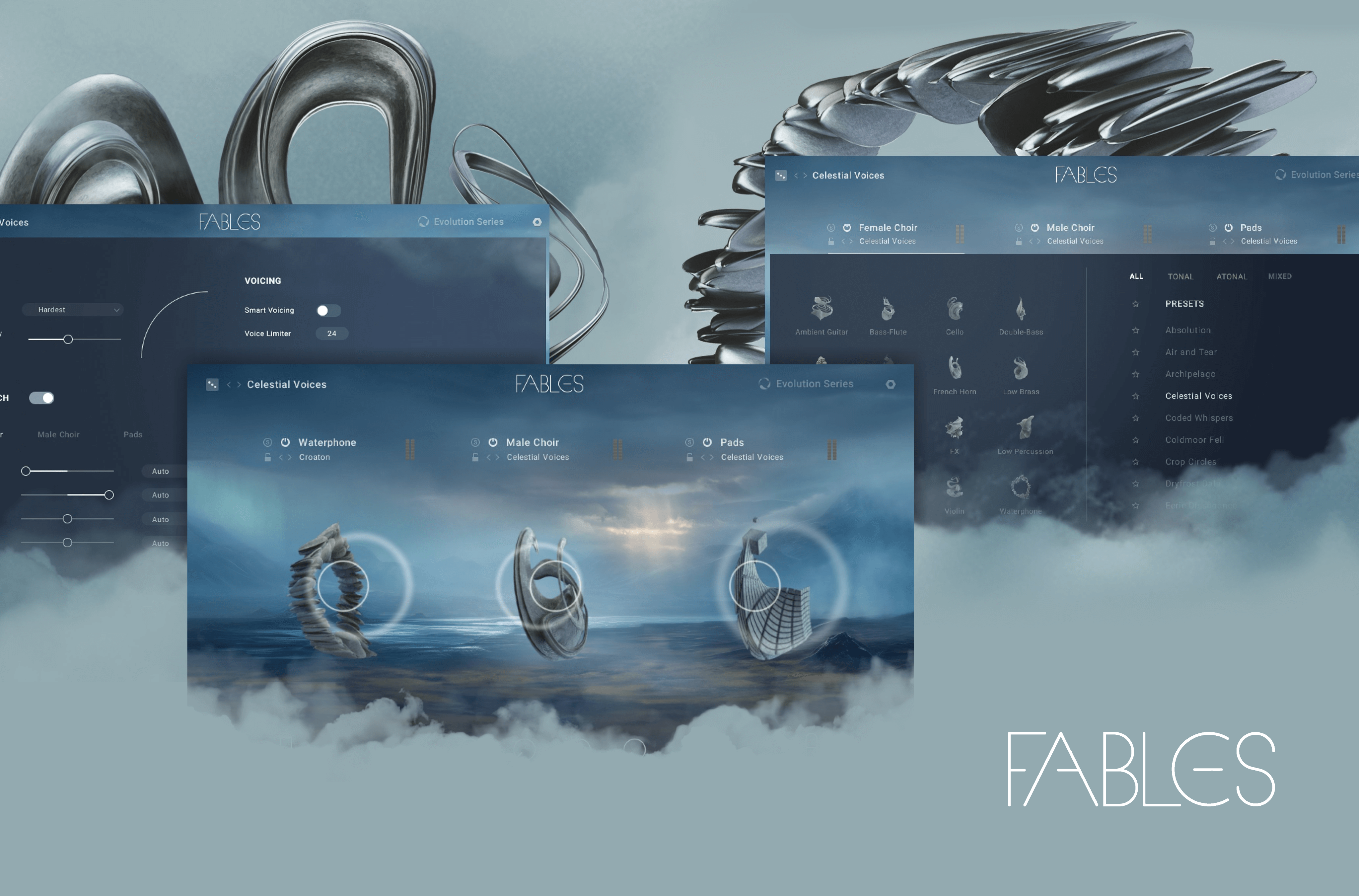 Fables — cinematic ensemble library UI by Native Instruments