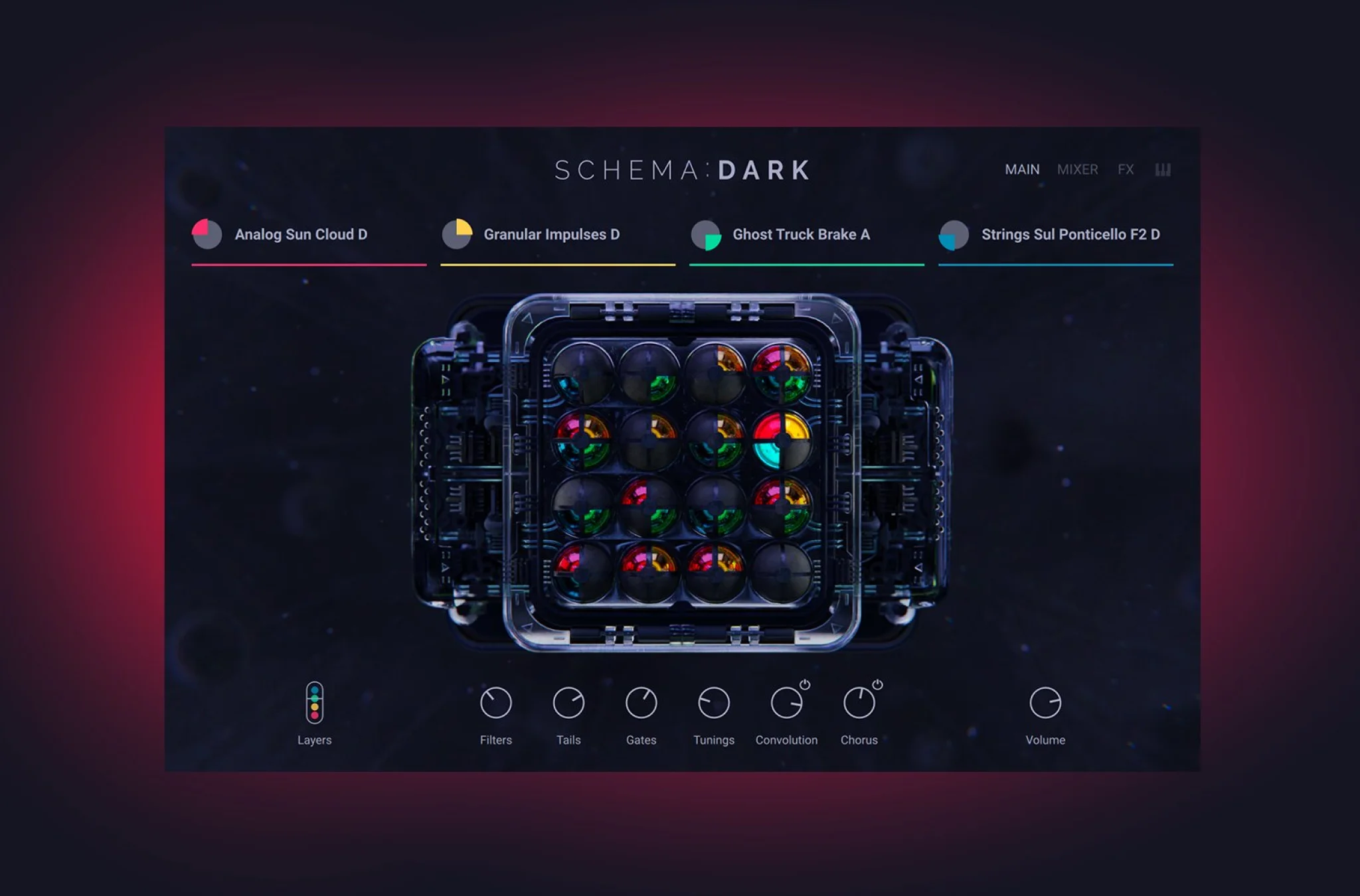 Schema: Dark — cinematic pulse engine UI by Native Instruments